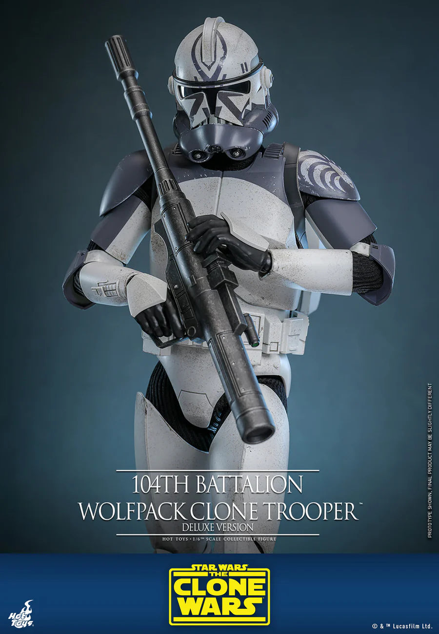 Star Wars The Clone Wars 104th Battalion Wolfpack Clone Trooper Deluxe Version 1/6 Scale 12