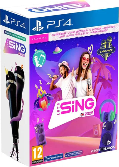 Let's Sing 2025 + Double Mic PlayStation 4