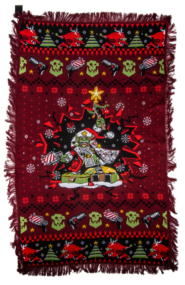 Warhammer 40,000 Red Gobbo Knitted Blanket