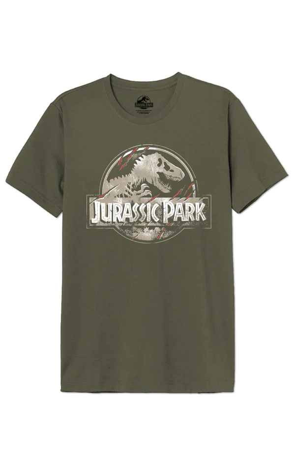 Jurassic Park Classic Logo Cracked T-shirt