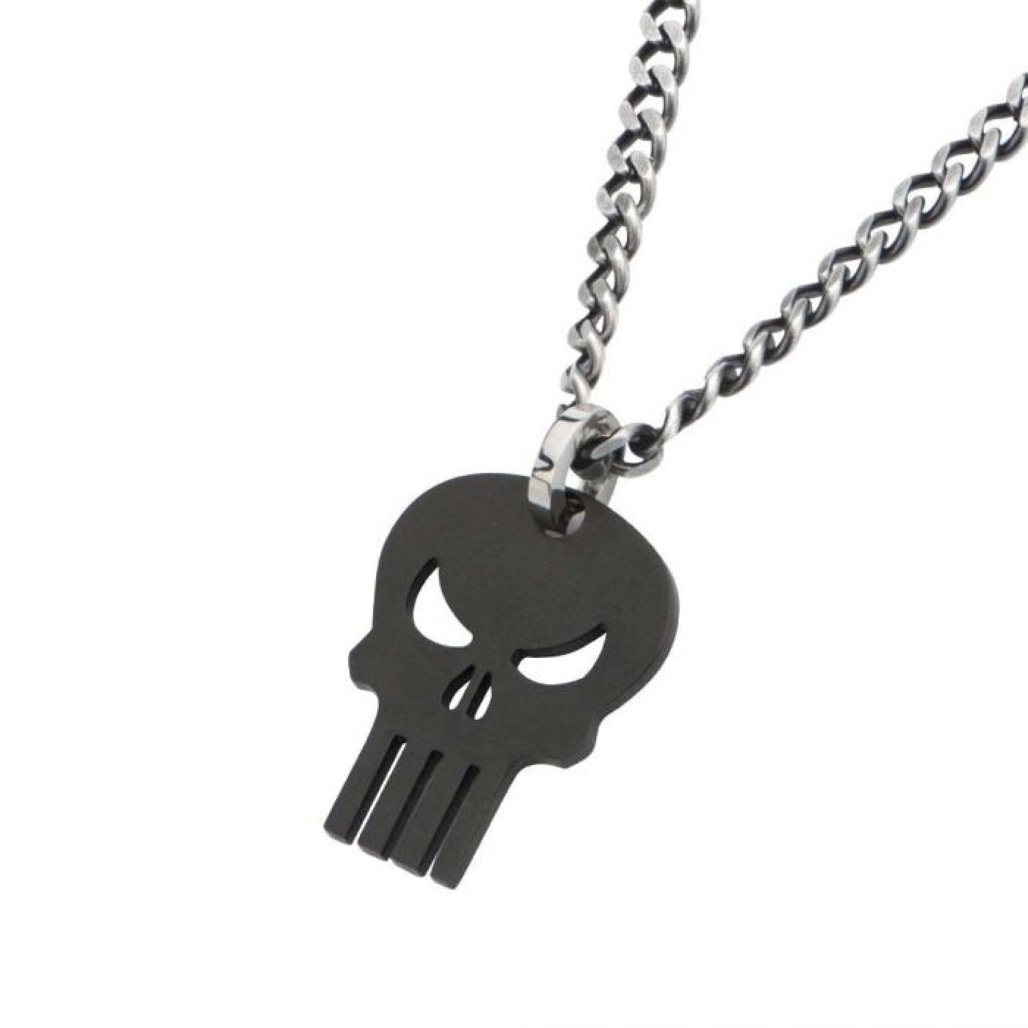 Marvel Punisher Stainless Steel Skull Pendant Necklace