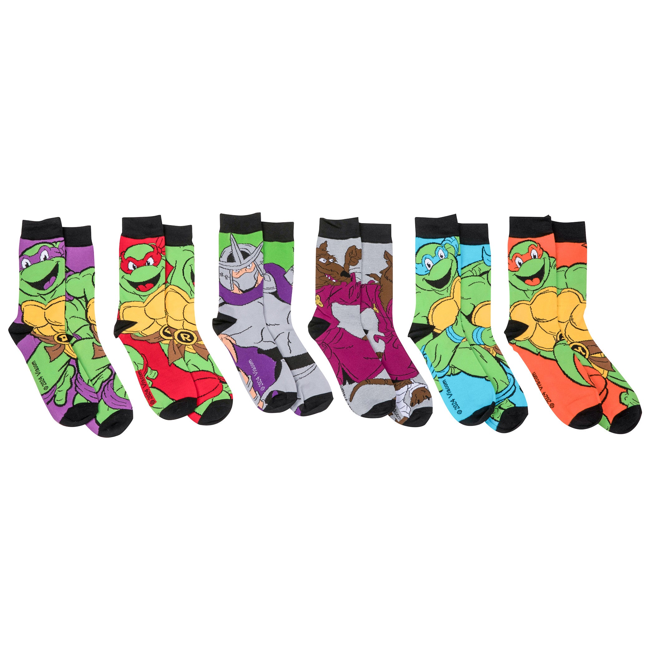 Teenage Mutant Ninja Turtles Characters 6-Pack Crew Socks