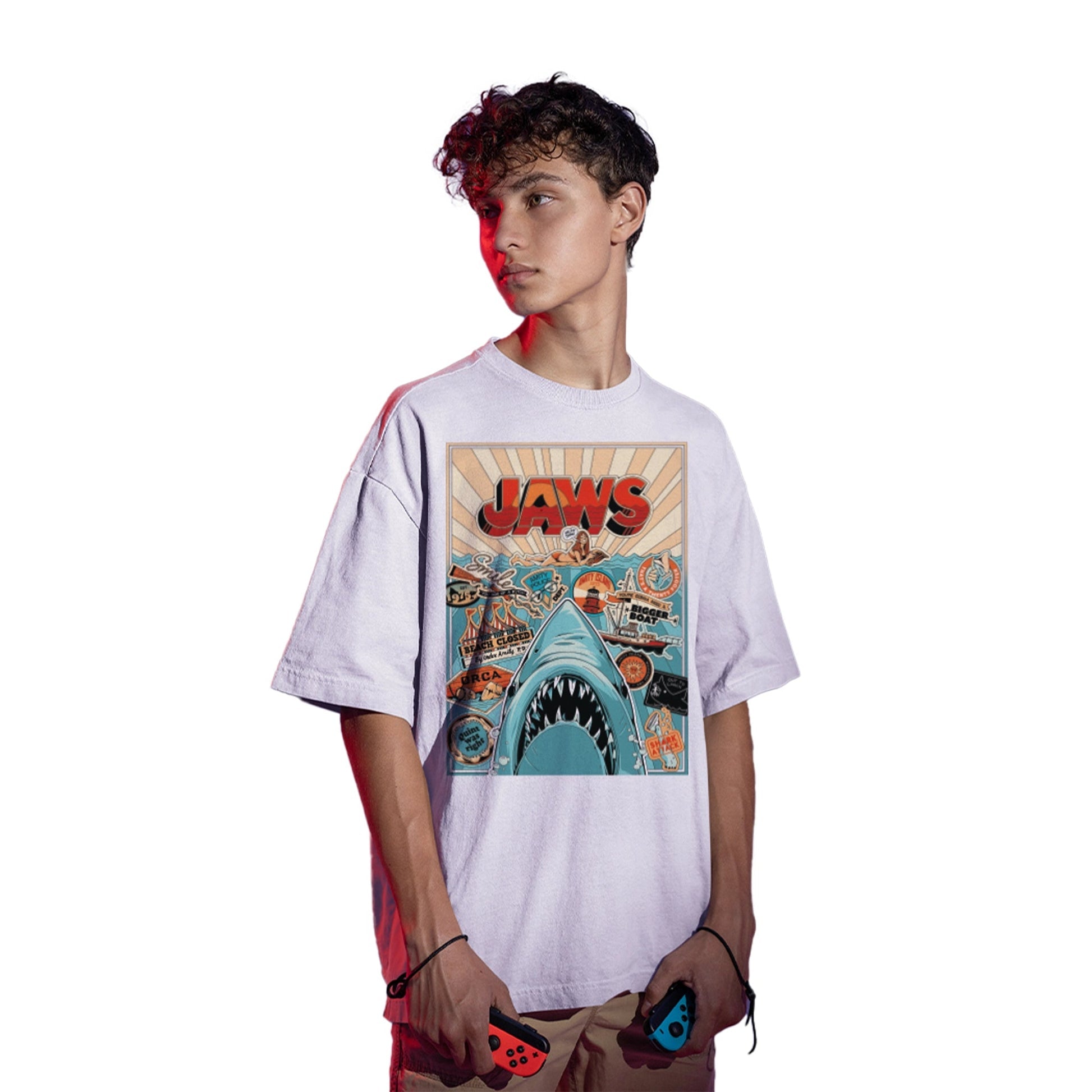 Jaws Poster Tye and Dye T-shirt