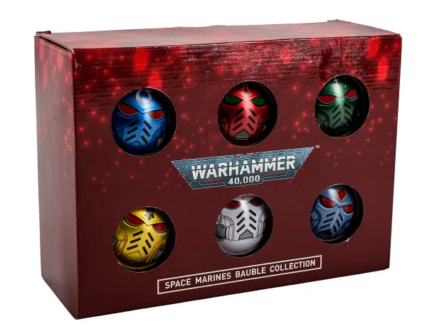 Warhammer 40,000 Novelty Space Marine Chapter Helmet Baubles 6 pack