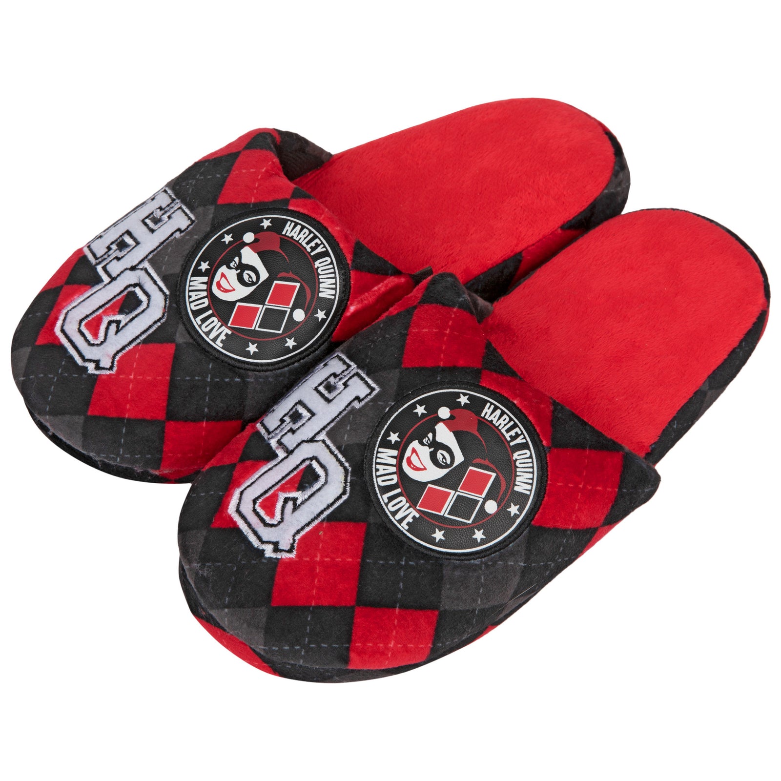 DC Comics Harley Quinn Mad Love Argyle Women's Slippers