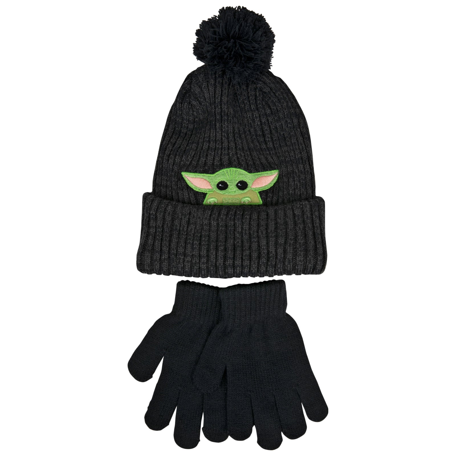 Star Wars The Child Grogu Peeking Kids Knit Beanie & Glove Set