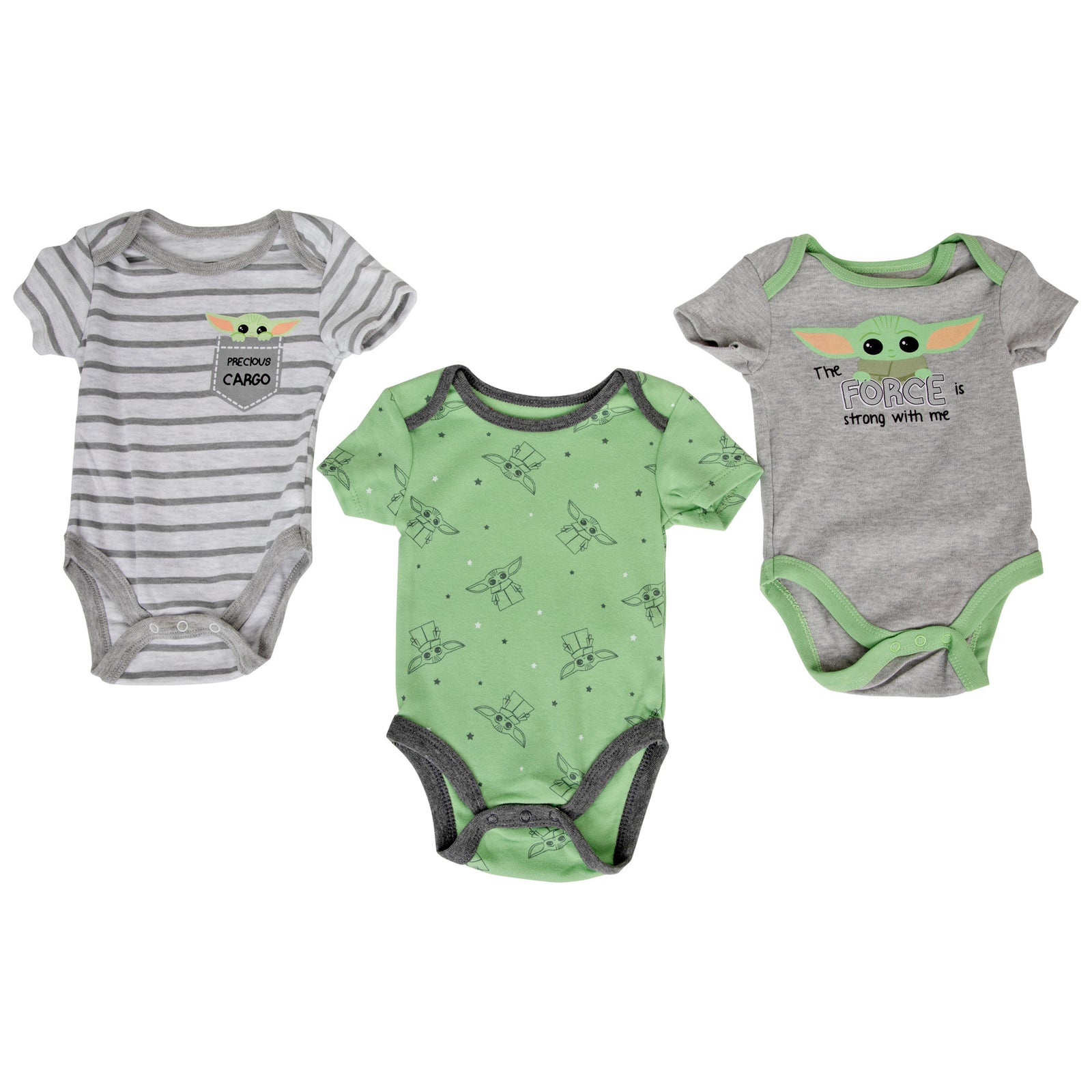 Star Wars The Mandalorian The Child Grogu 3-Pack Infant Bodysuit Set