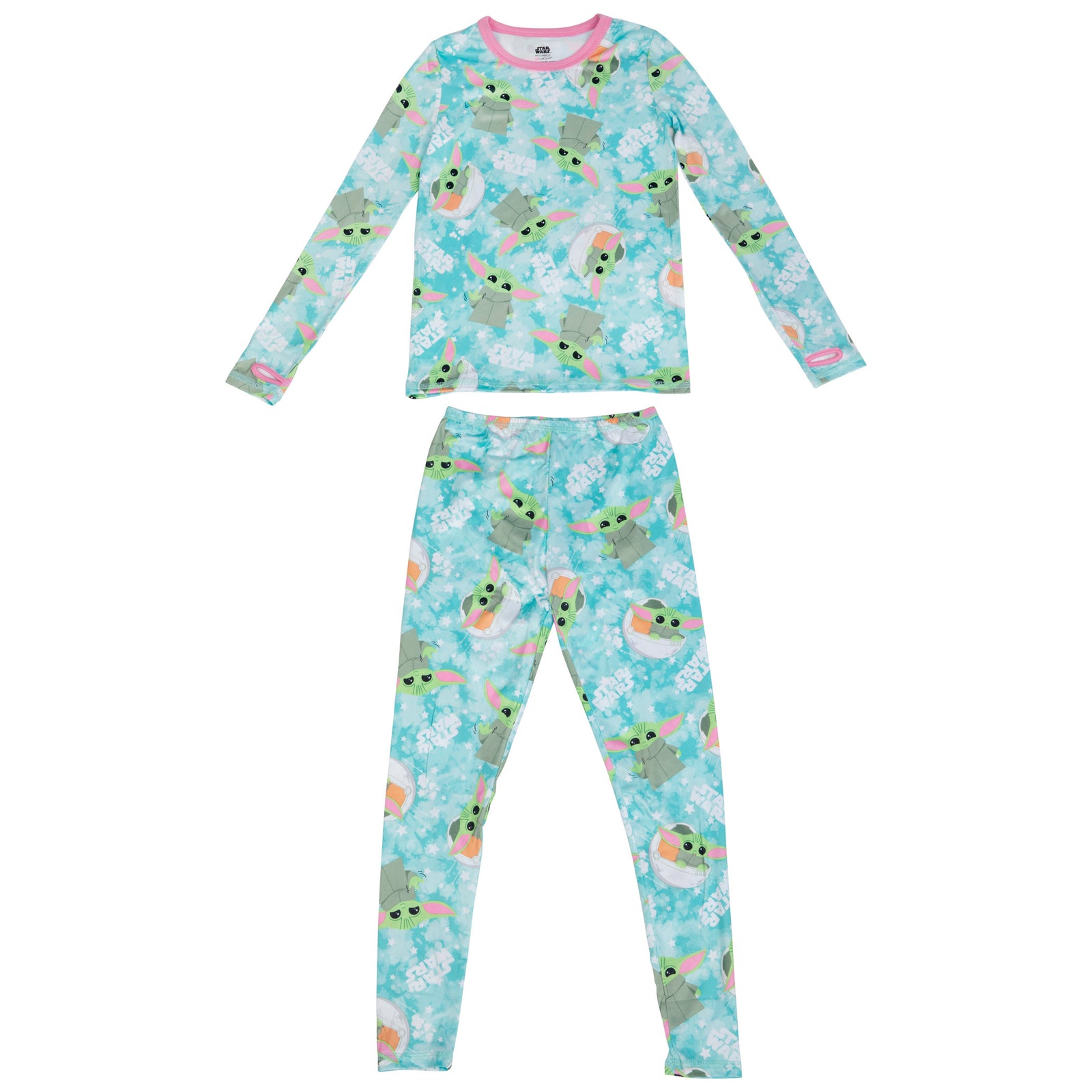 Star Wars The Mandalorian The Child Grogu On Clouds Youth 2-Piece Pajama Set