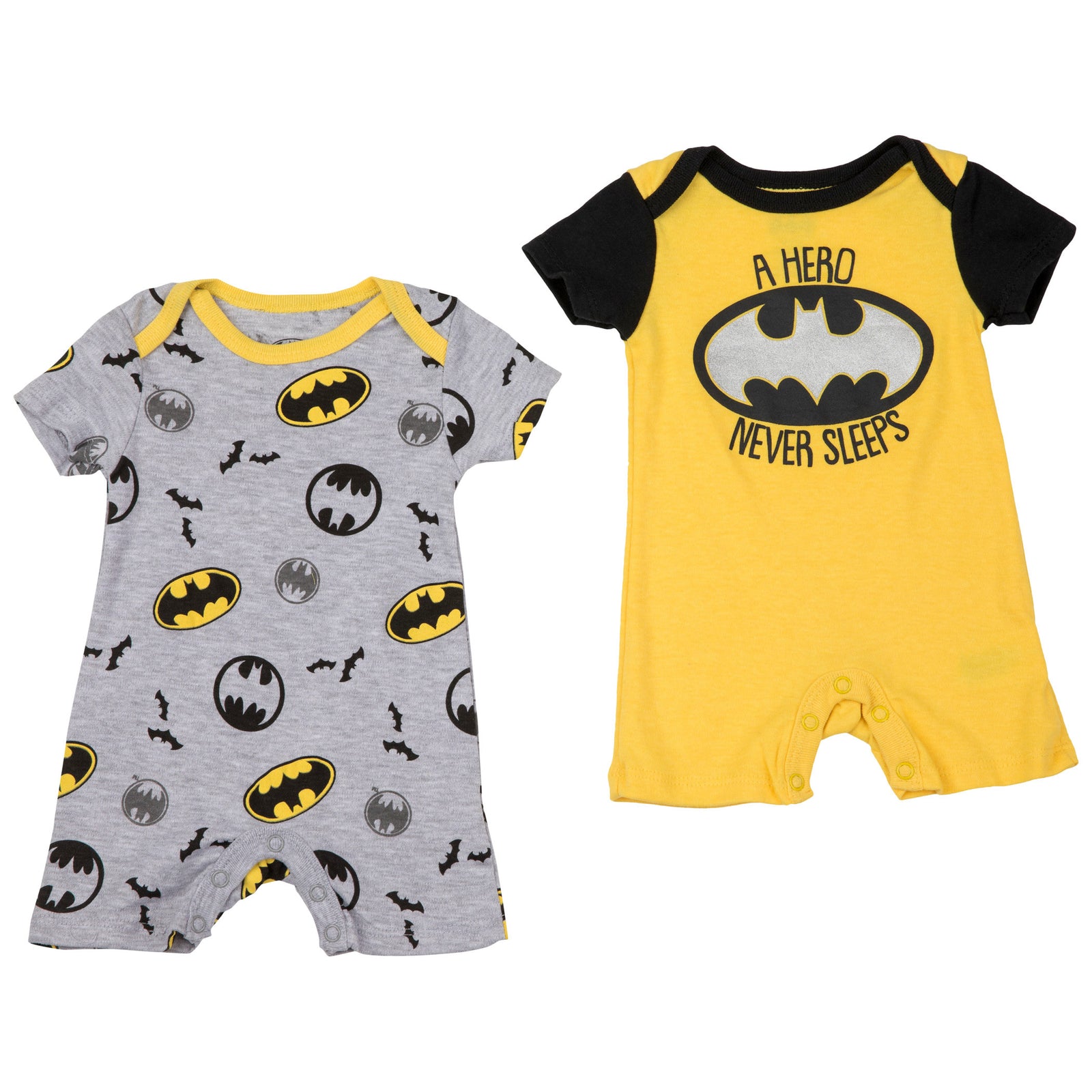 Batman Logos 2-Pack Infant Bodysuit Set