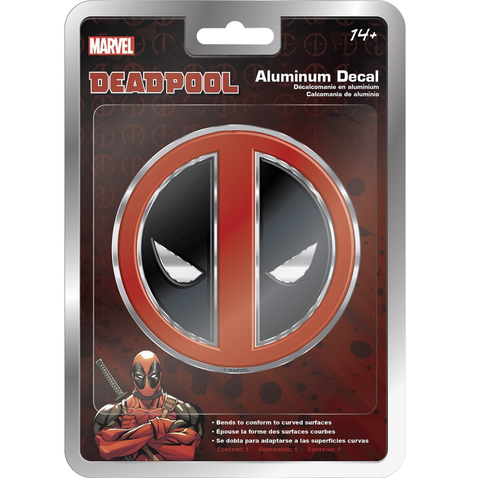 Deadpool Logo Aluminum Car Decal