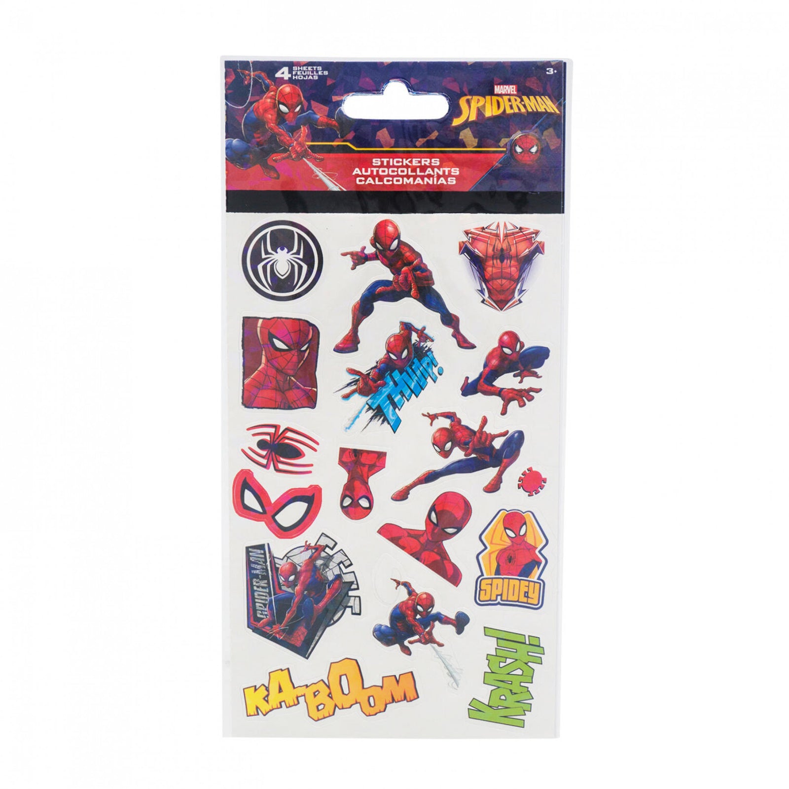 Spider-Man Character and Symbols Sticker Sheet 4-Pack