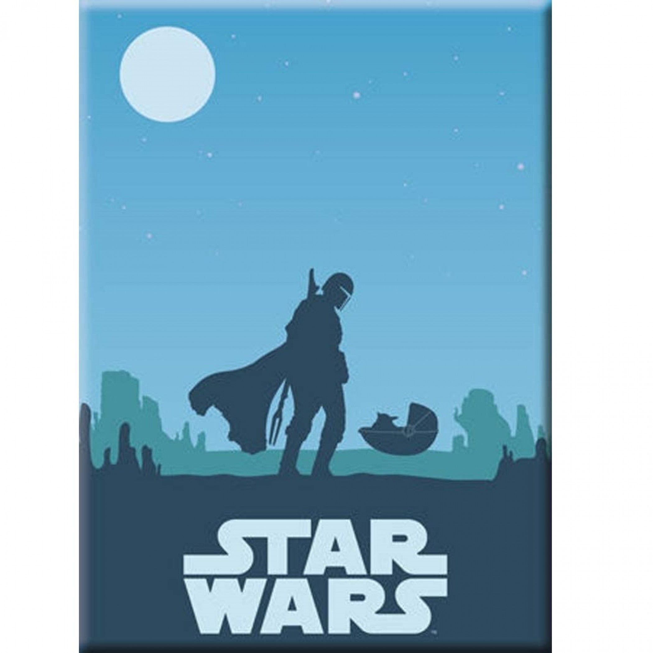 Star Wars The Mandalorian Blue Sunset Magnet