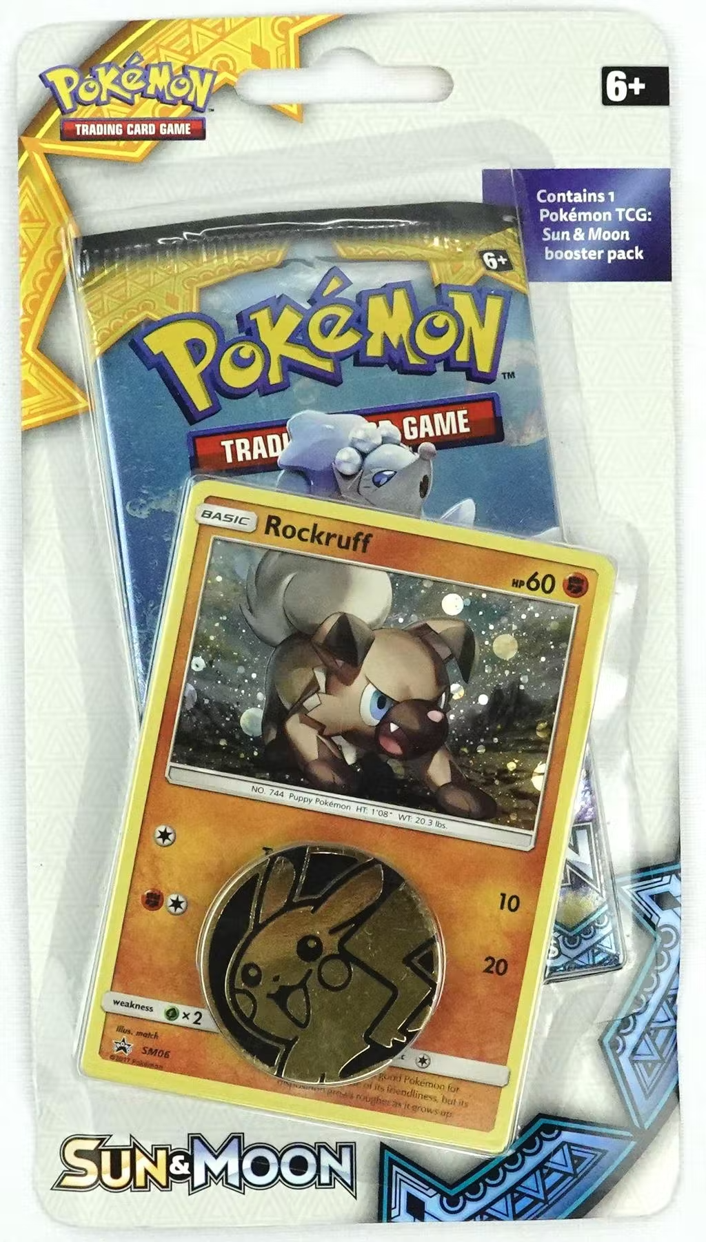 Pokemon Sun & Moon Blister Booster Pack with Rockruff Promo