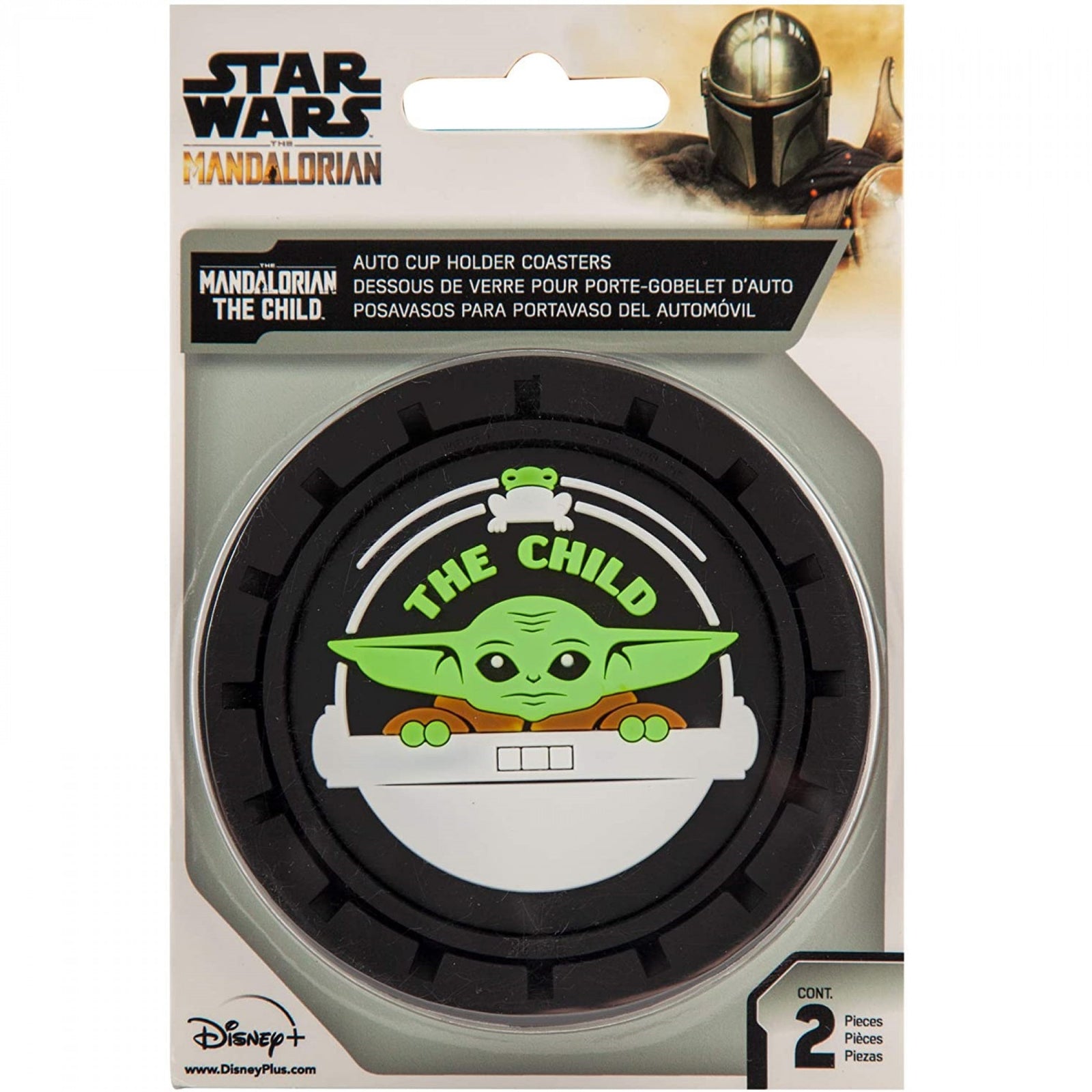 Star Wars Mandalorian The Child Grogu Car Cup Holder Coaster 2-Pack