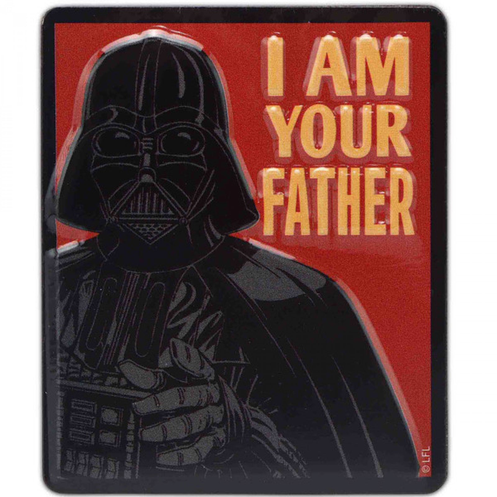 Star Wars Darth Vader I Am Your Father Embossed Tin Magnet