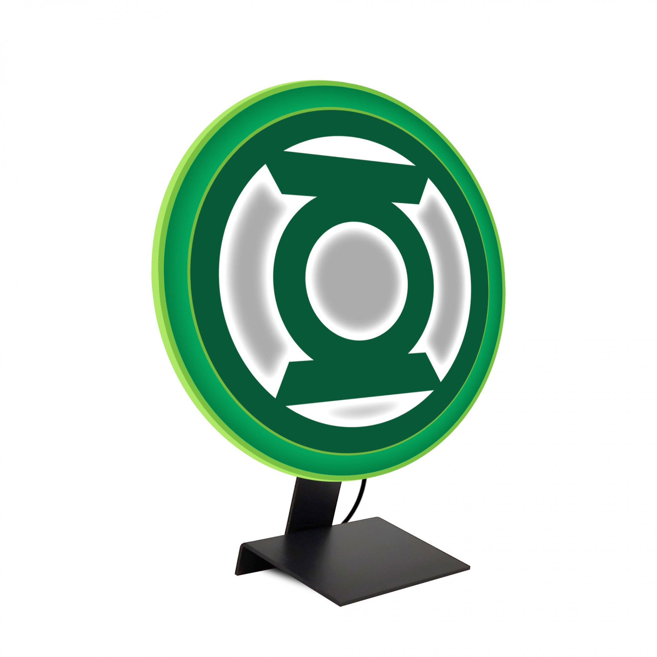 Green Lantern Symbol Illuminated Table Lamp or Mountable Wall Lamp