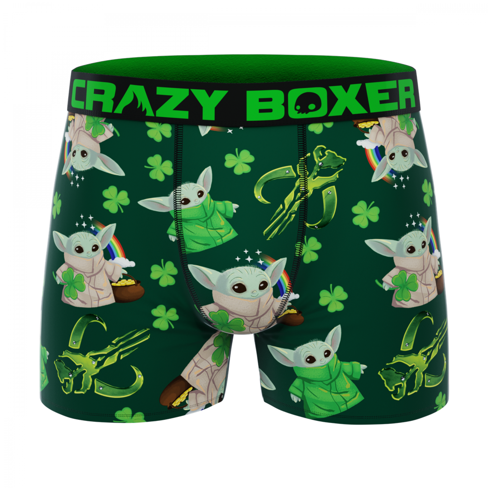 Star Wars The Mandalorian Grogu Saint Patrick's Men's Crazy Boxer Briefs