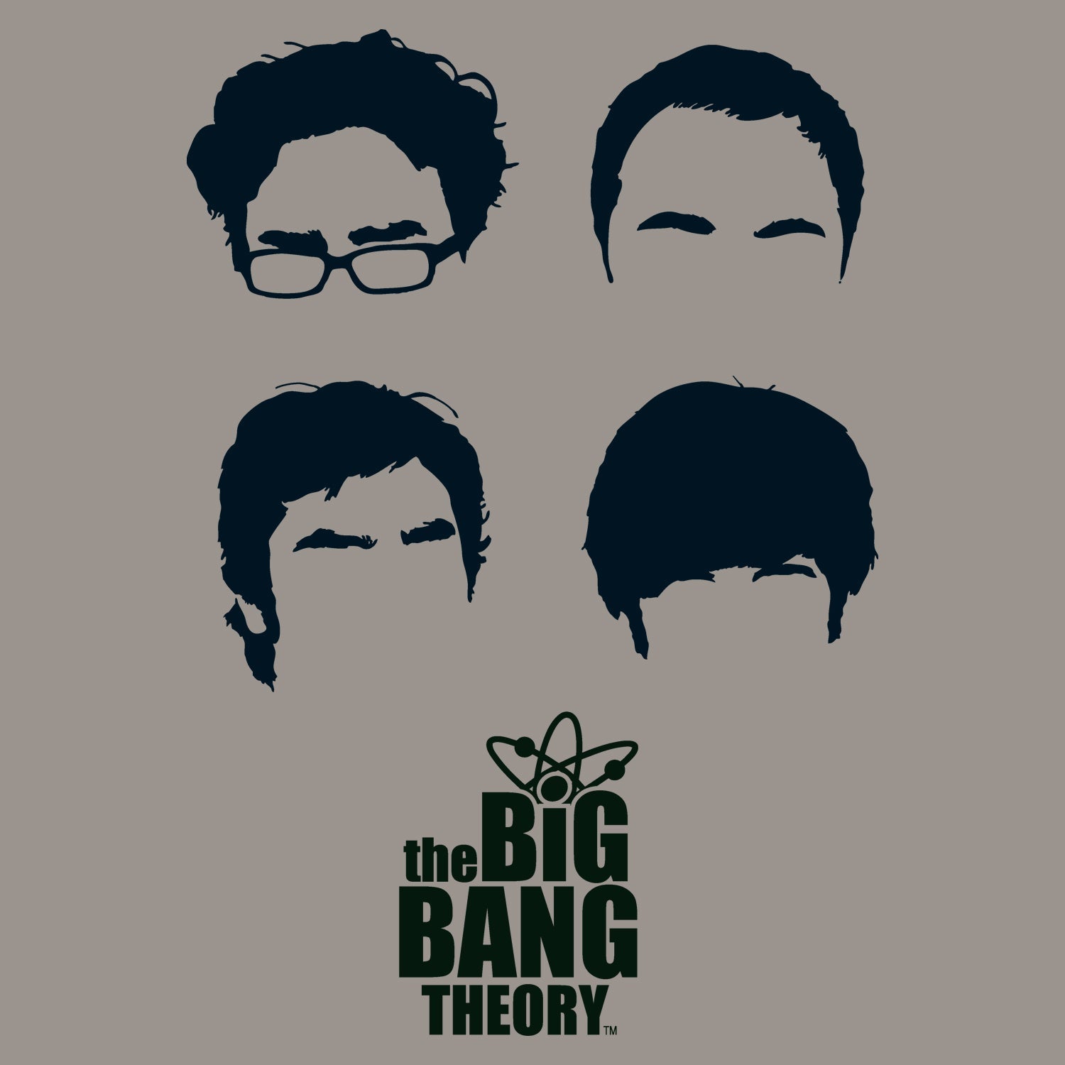 Big Bang Theory Logo Group Hair Official Men's T-shirt ()