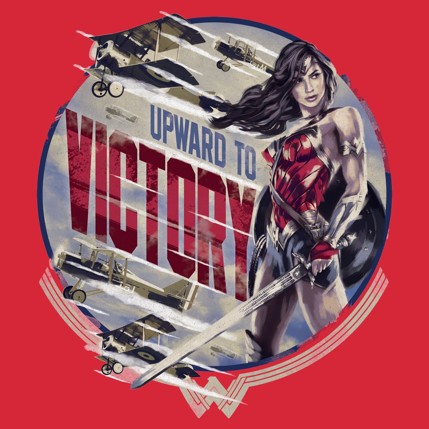 DC Wonder Woman Circle Victory Official Women's T-shirt ()