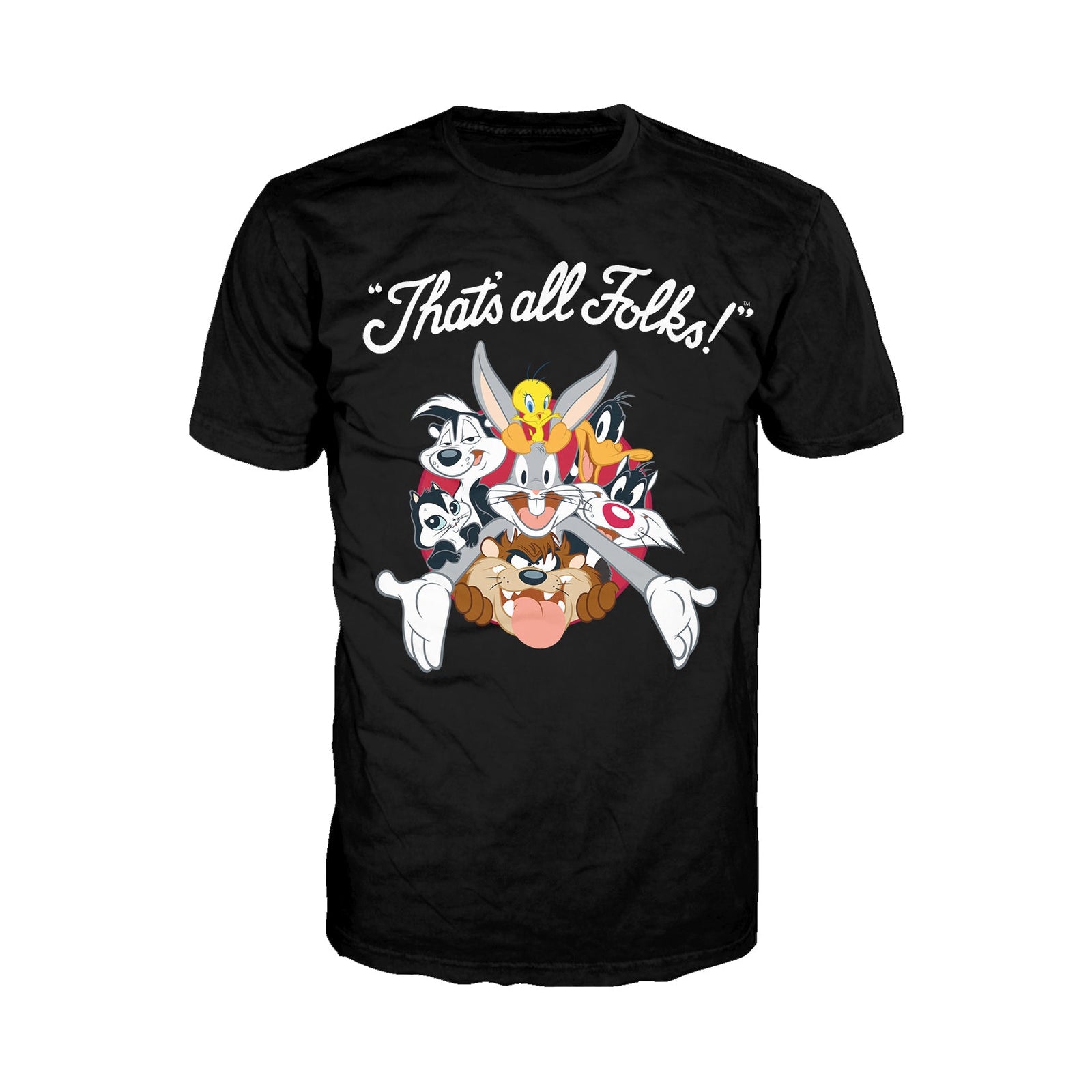 Looney Tunes All Stars That's All Folks Official Men's T-shirt ()