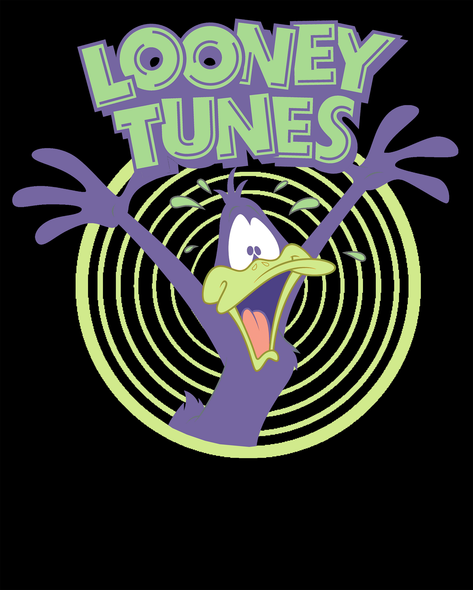 Looney Tunes Daffy Duck Logo Crazy Official Hoodie ()