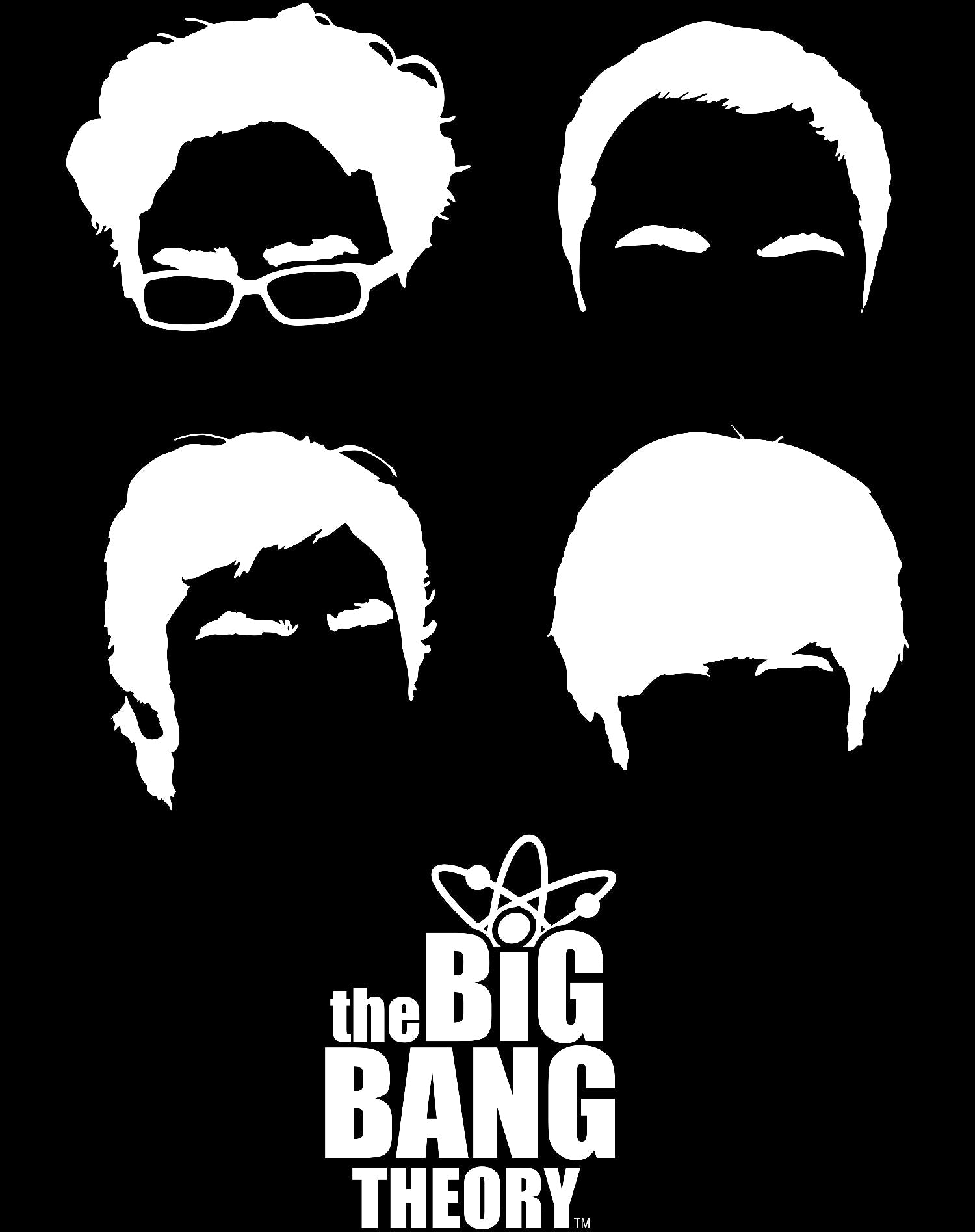 Big Bang Theory +Logo Group Hair Official Men's T-shirt