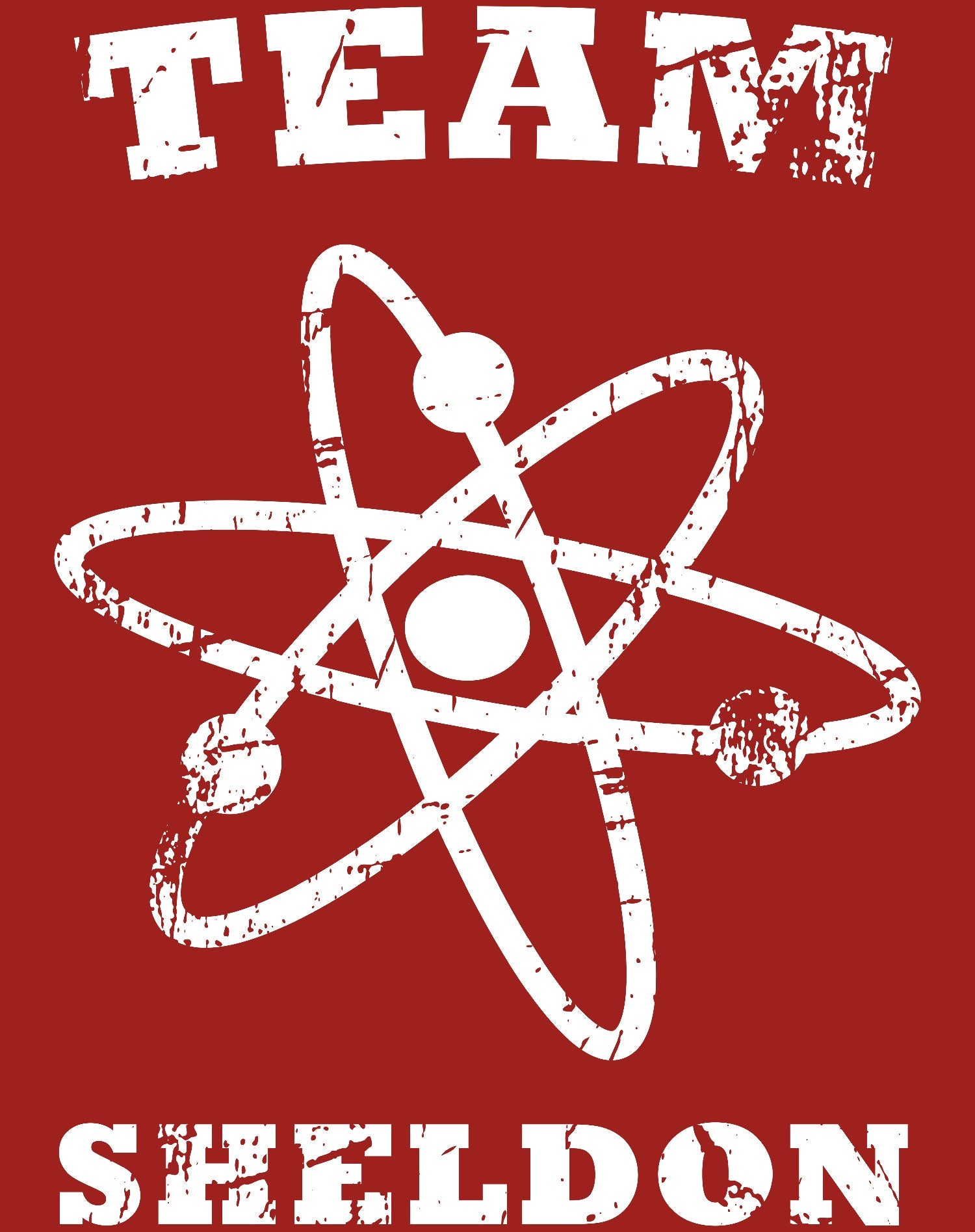 Big Bang Theory +Logo Team Sheldon Atom Official Men's T-shirt