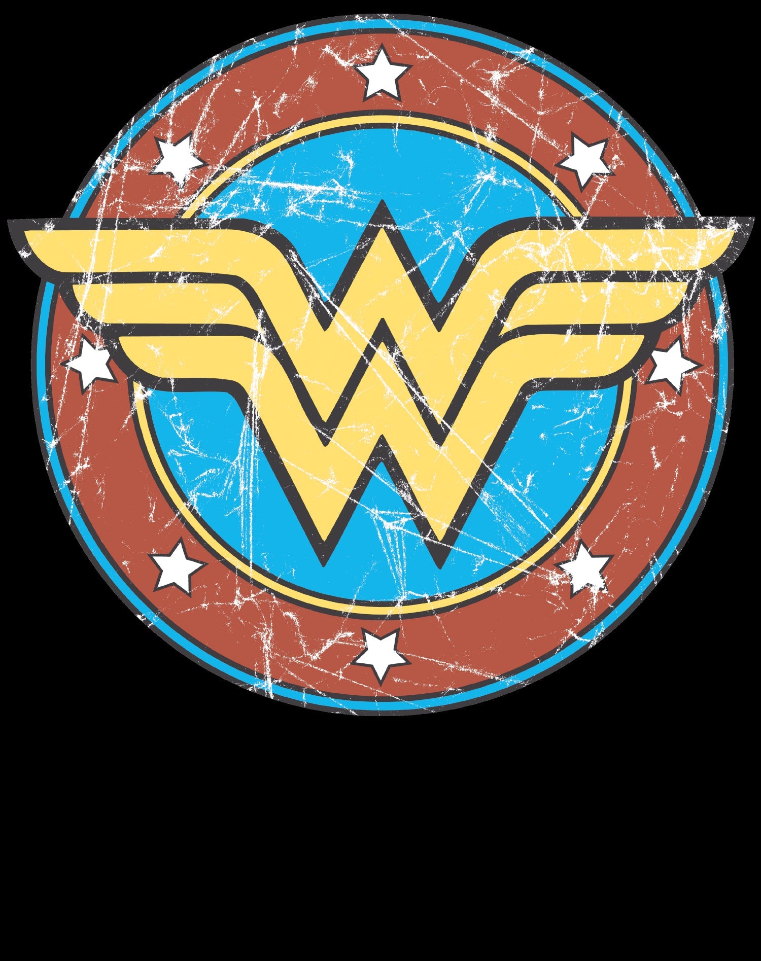 DC Comics Wonder Woman Logo Circle Dist Official Varsity Jacket ()