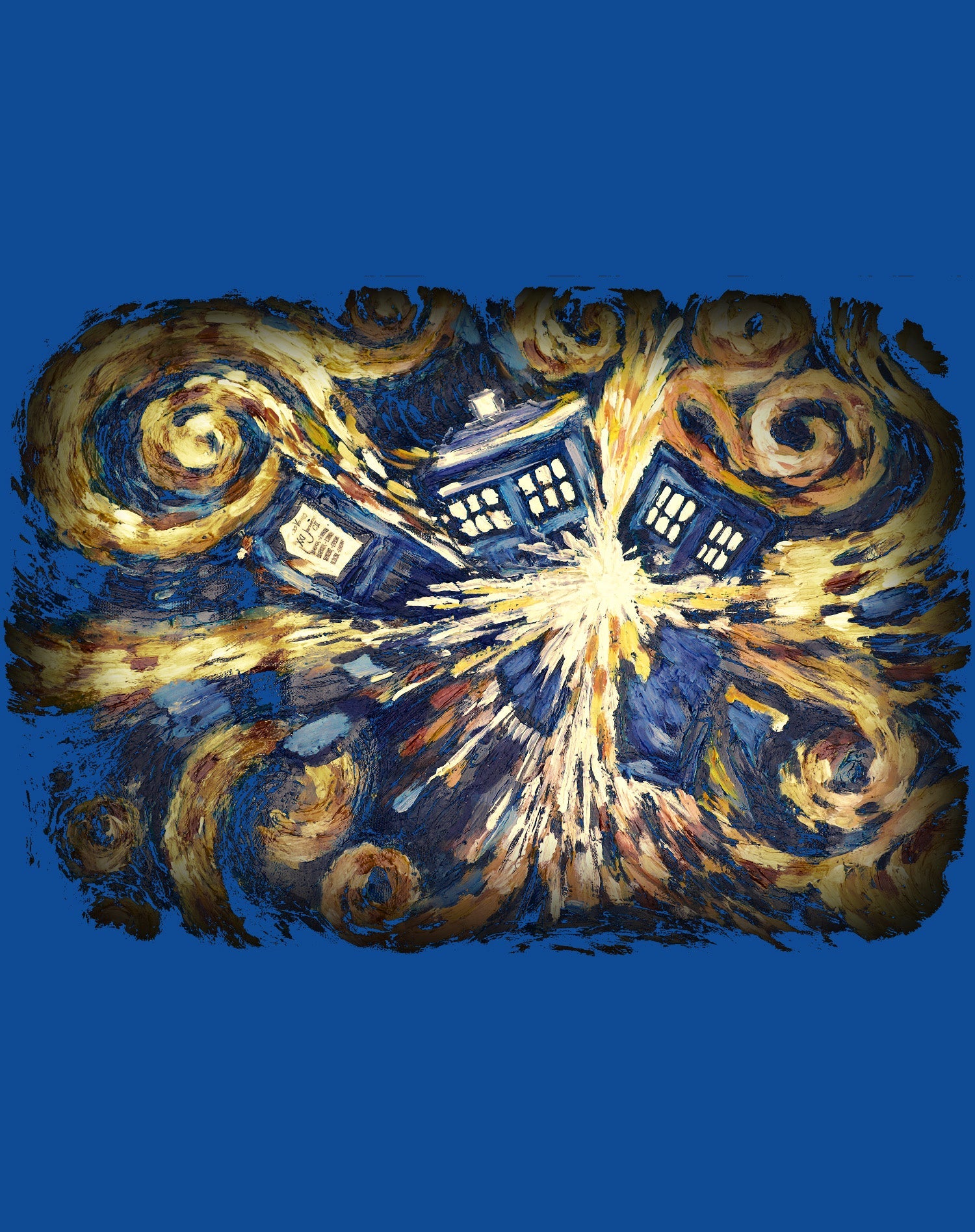 Doctor Who Sweatshirt Art Tardis Van Gogh Official Men's T-shirt