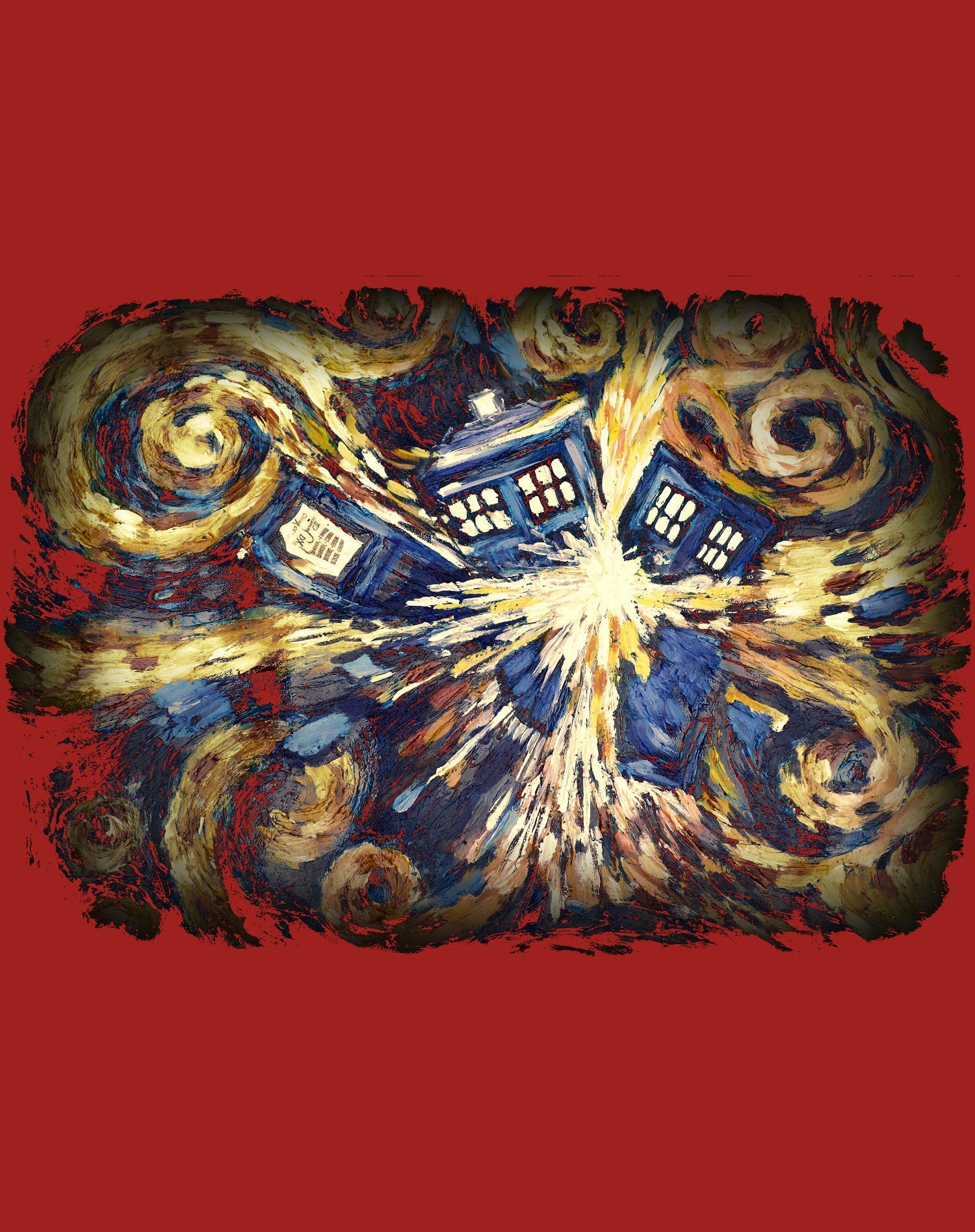 Doctor Who Sweatshirt Art Tardis Van Gogh Official Men's T-shirt