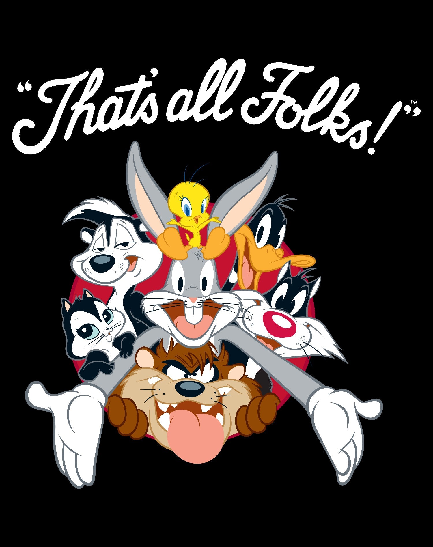 Looney Tunes All Stars That's All Folks Official Men's T-shirt