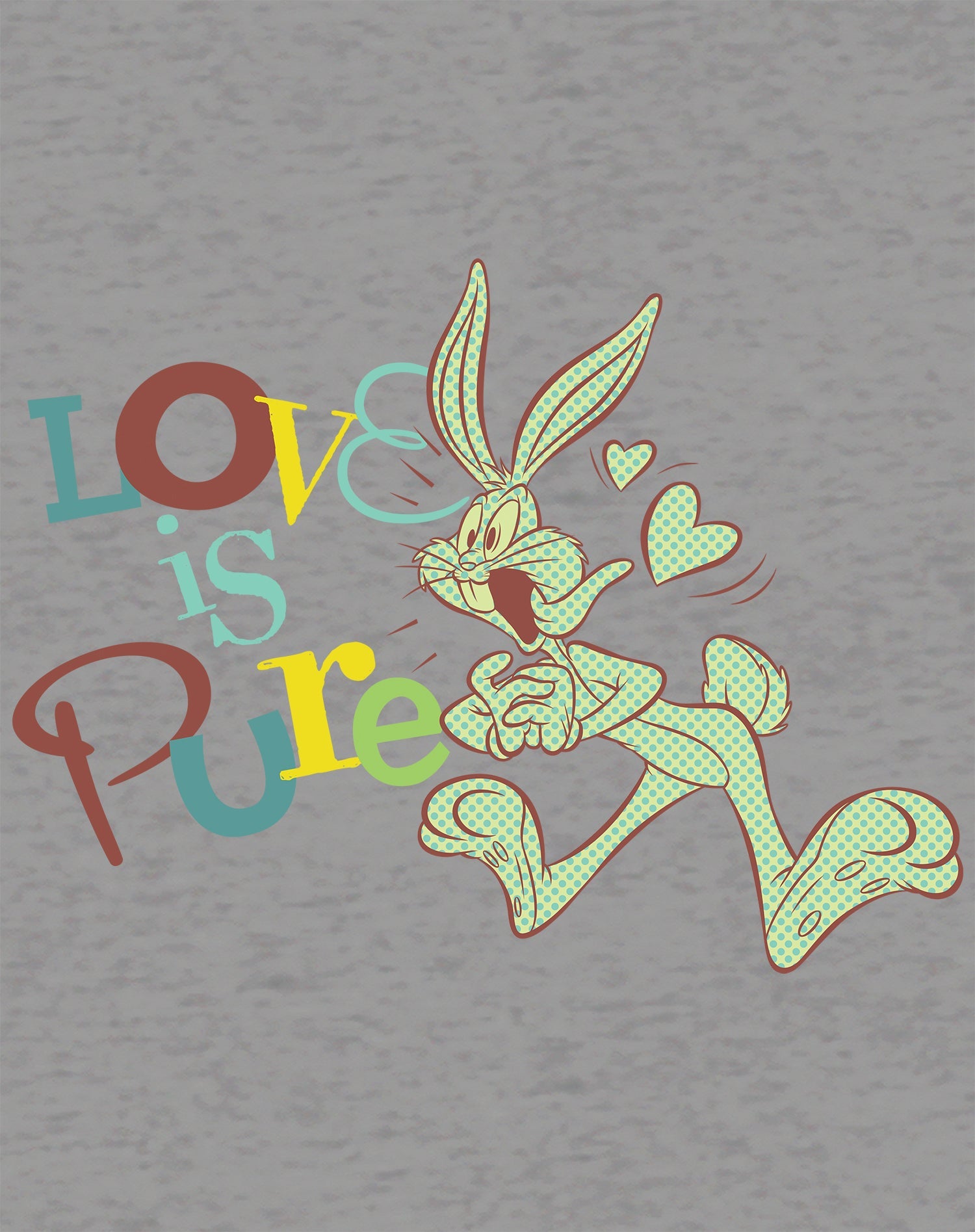 Looney Tunes Bugs Bunny Retro Love Pure Official Men's T-shirt