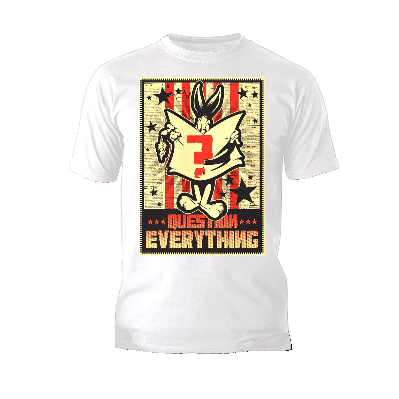 Looney Tunes Bugs Bunny Splash Question Everything Official Men's T-shirt