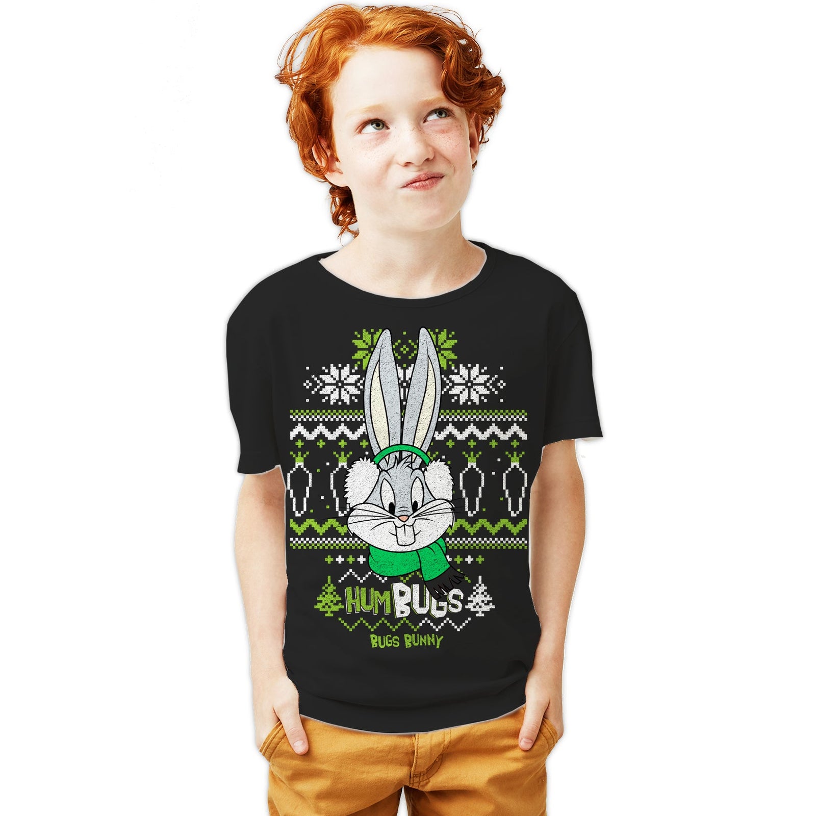 Looney Tunes Bugs Bunny Xmas HumBugs Official Youth T-Shirt