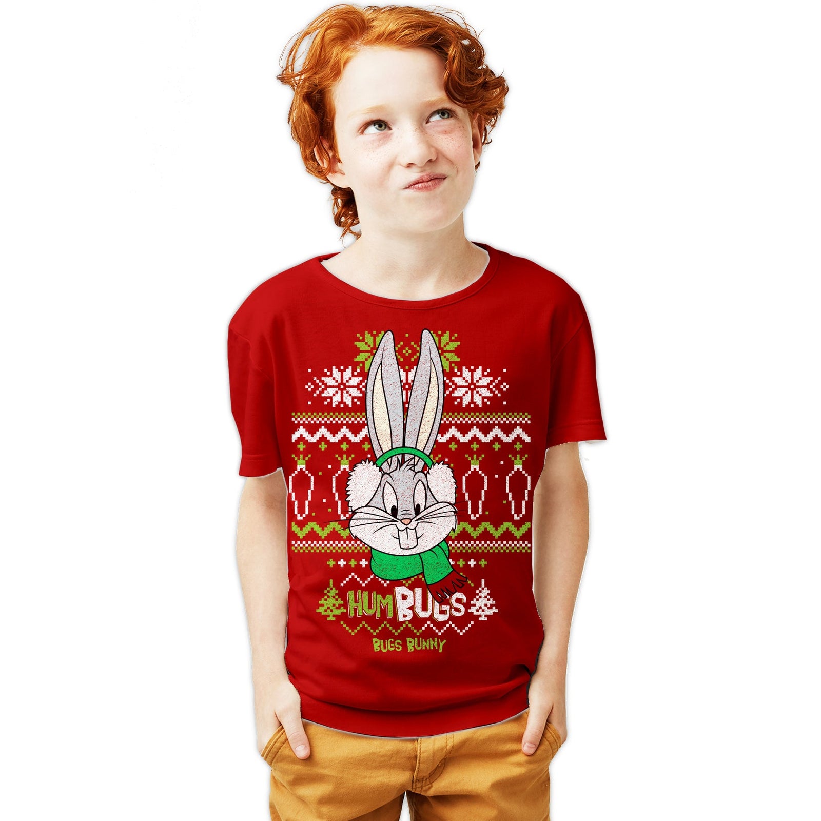 Looney Tunes Bugs Bunny Xmas HumBugs Official Youth T-Shirt