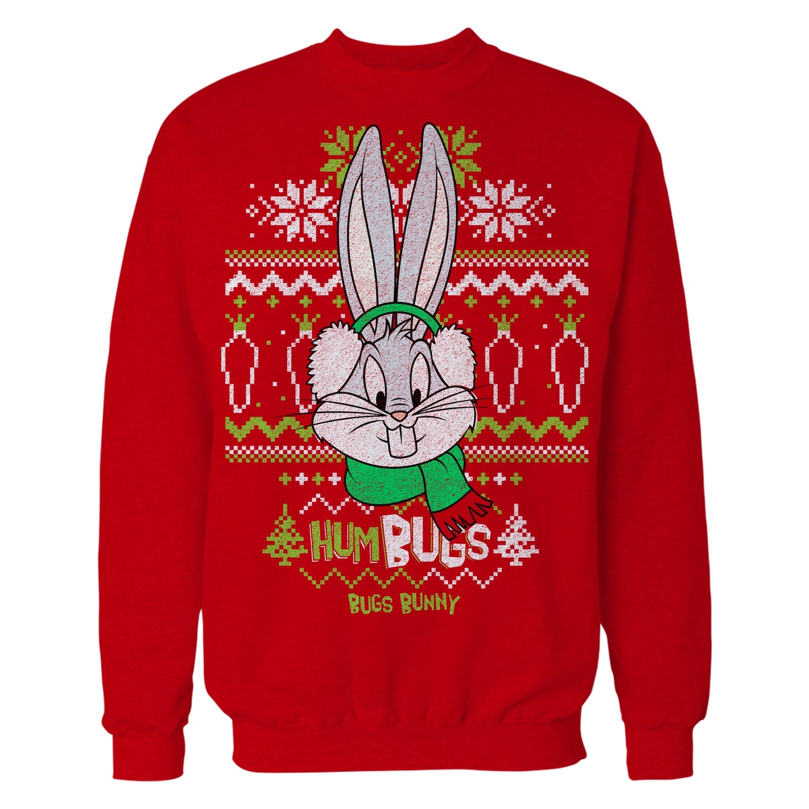 Looney Tunes Bugs Bunny Xmas HumBugs Official Men's Sweatshirt