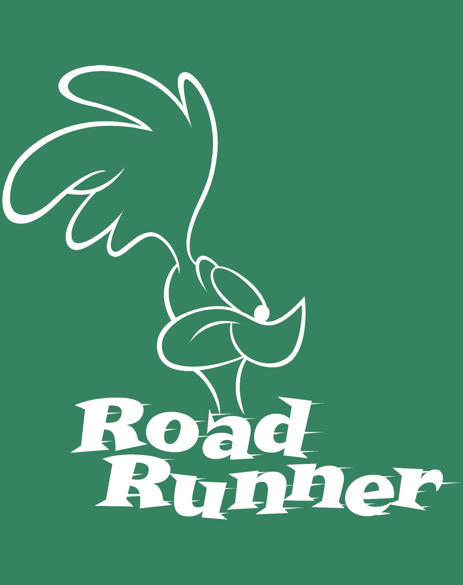 Looney Tunes Road Runner +Logo Profile Official Men's T-Shirt