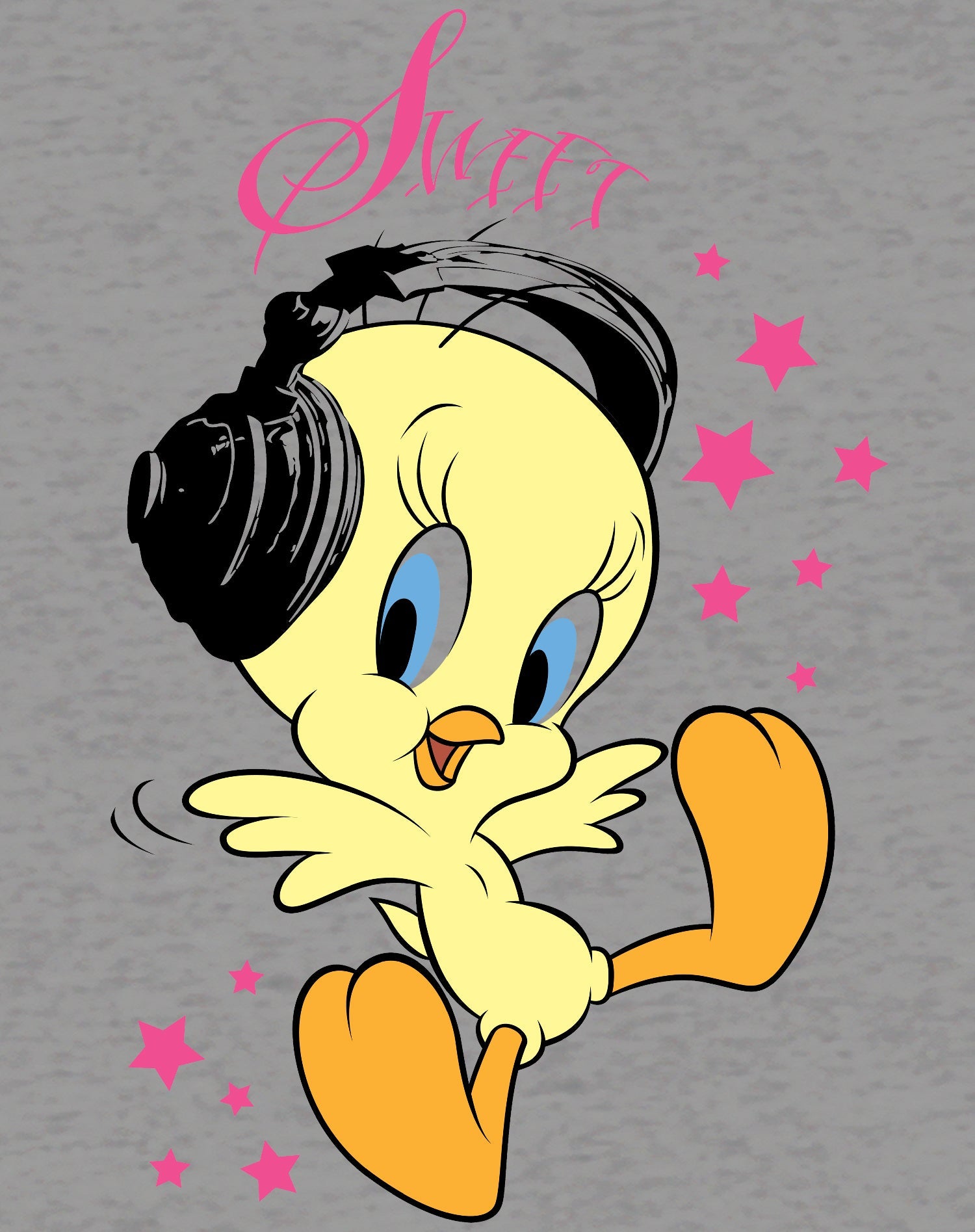 Looney Tunes Tweety Headphones Official Men' T-Shirt