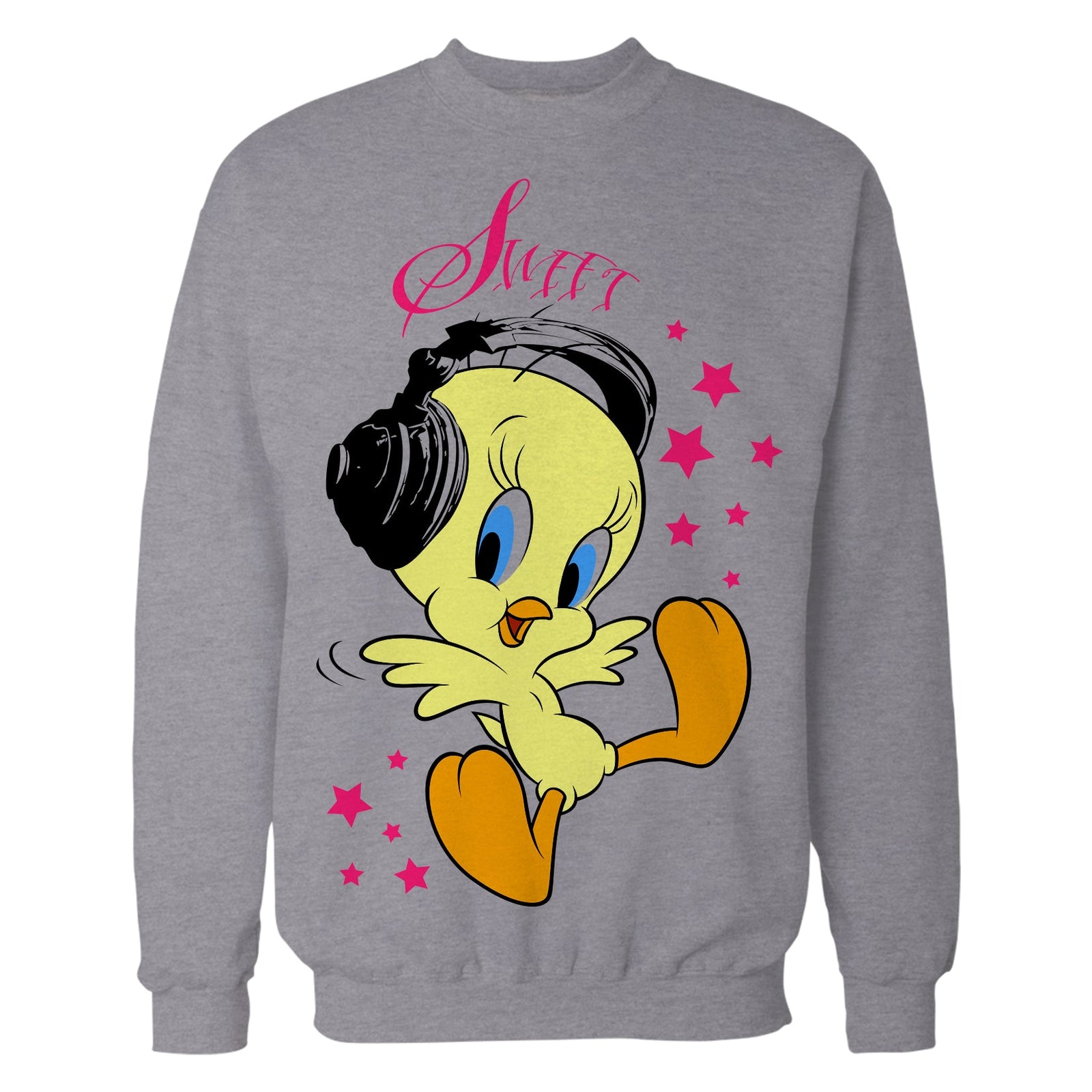 Looney Tunes Tweety Headphones Official Sweatshirt