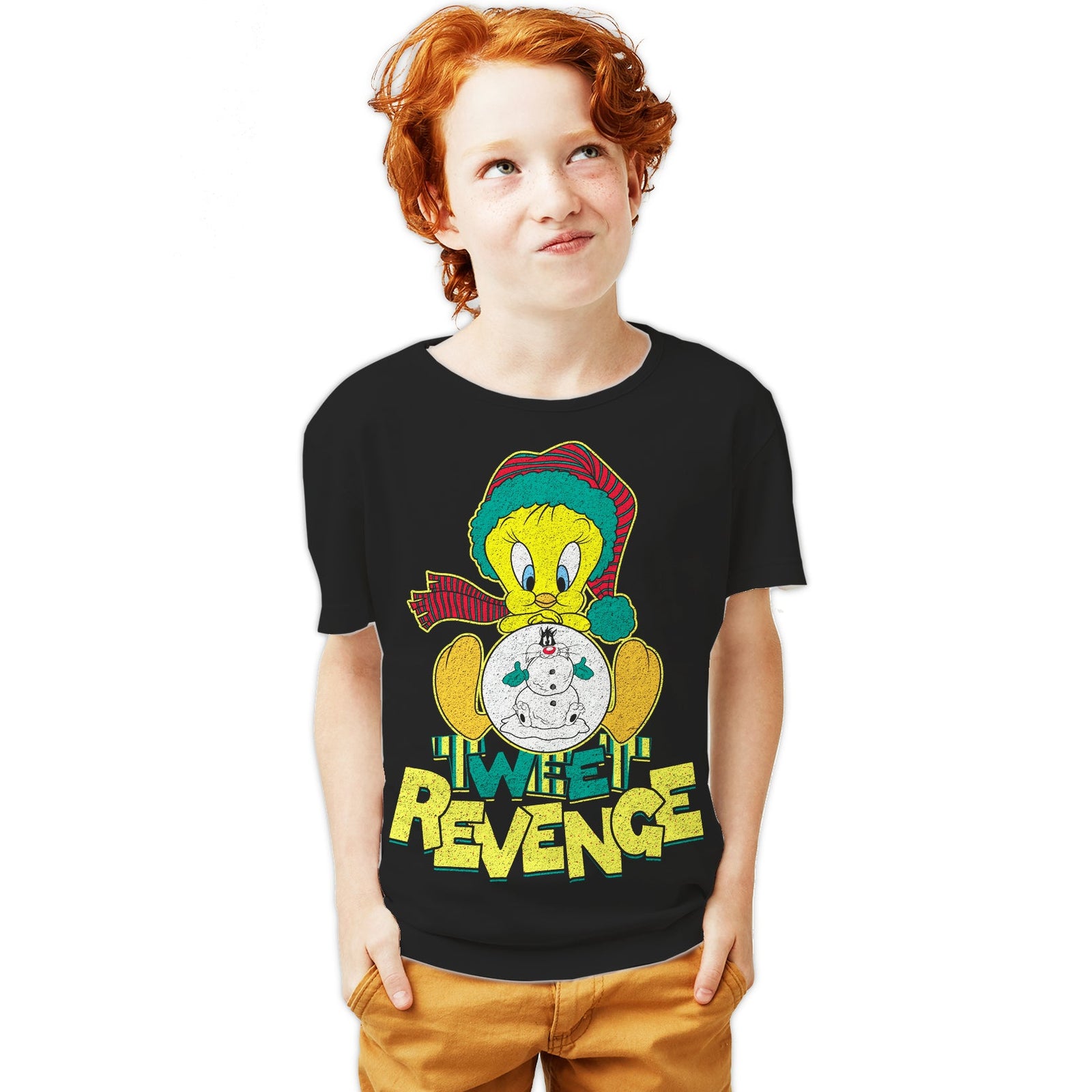 Looney Tunes Tweety Pie Xmas Revenge Official Youth T-Shirt