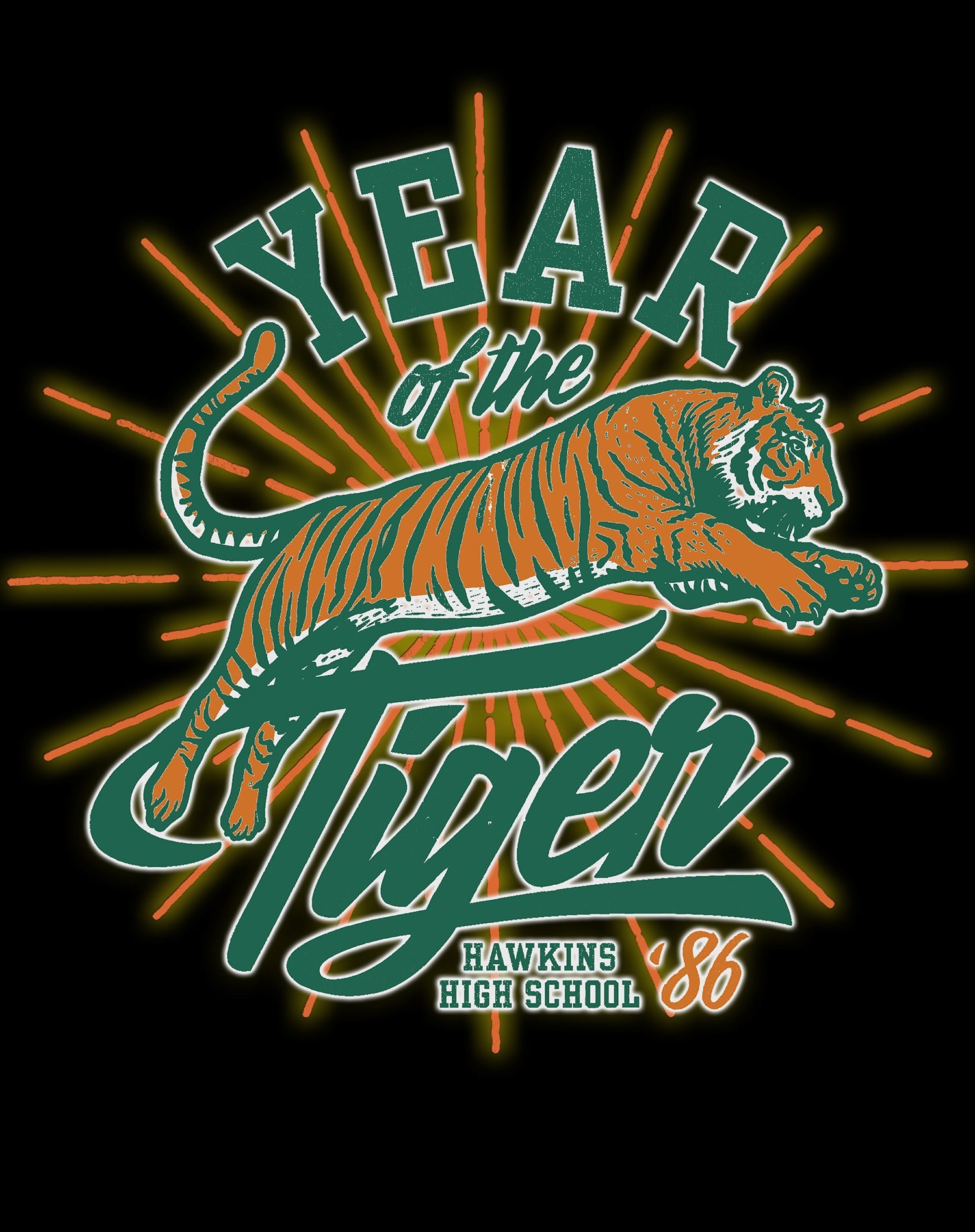 Stranger Things Hawkins High Tigers 1986 Men's T-Shirt