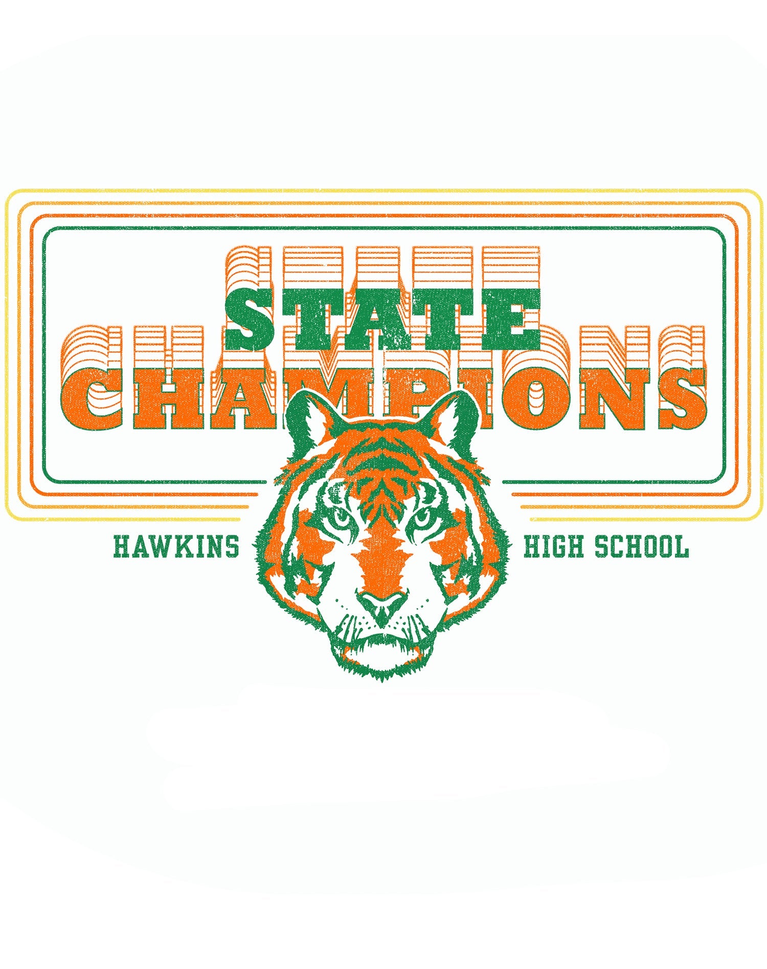 Stranger Things Hawkins High Tigers Champions Official Women's T-Shirt