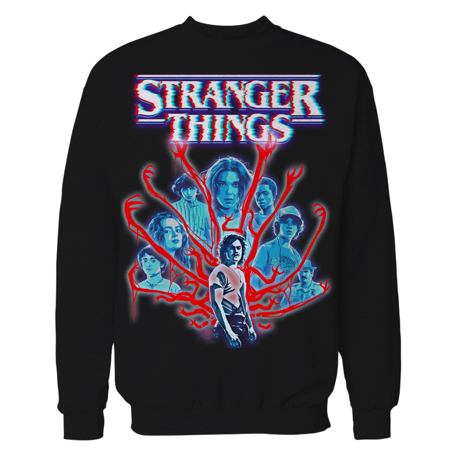 Stranger Things Vines Poster Hive Glitch Sweatshirt