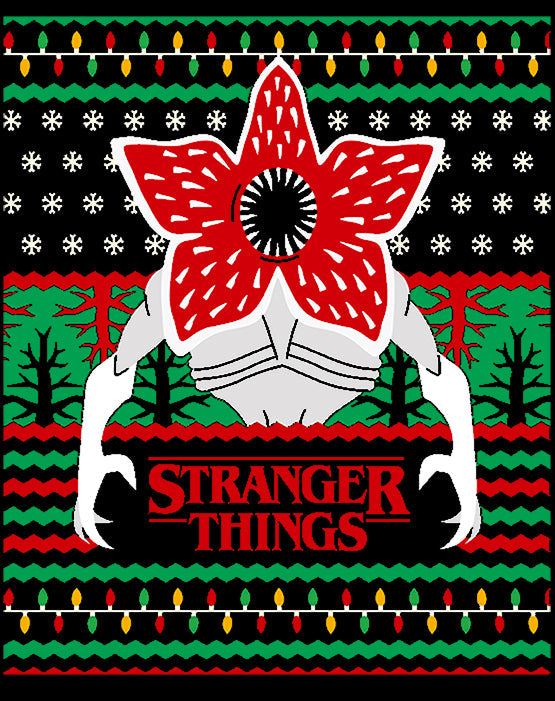 Stranger Things Xmas Demogorgon Lights Sweatshirt