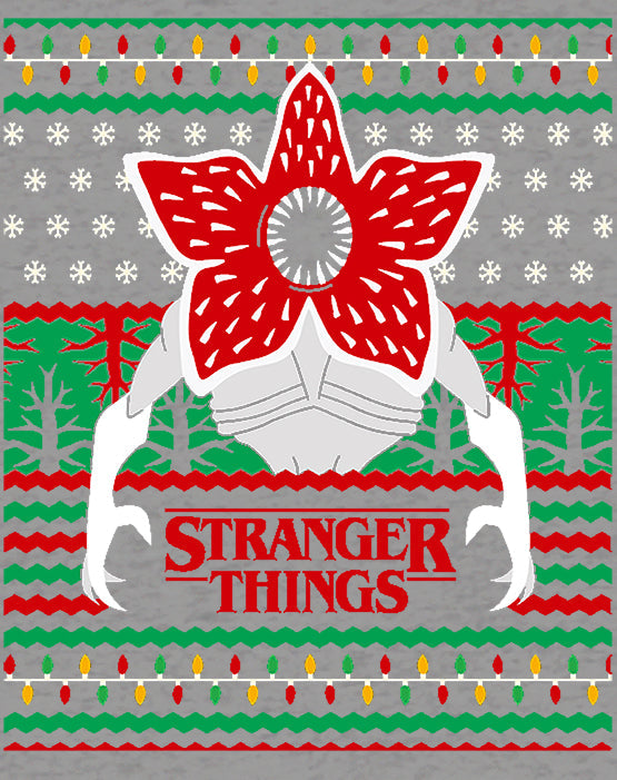 Stranger Things Xmas Demogorgon Lights Sweatshirt