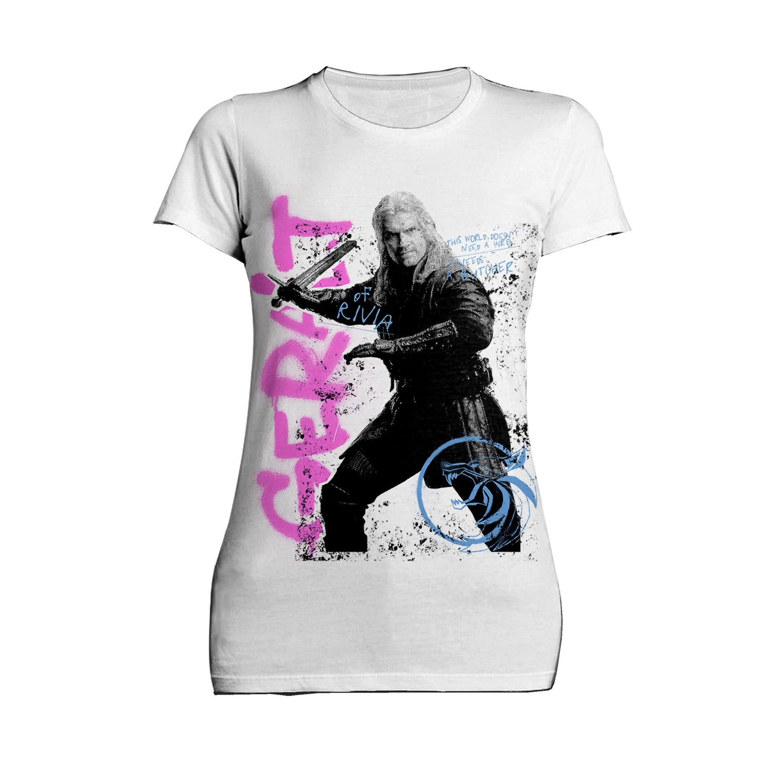 The Witcher Geralt Graffiti Slayer Official Women's T-Shirt