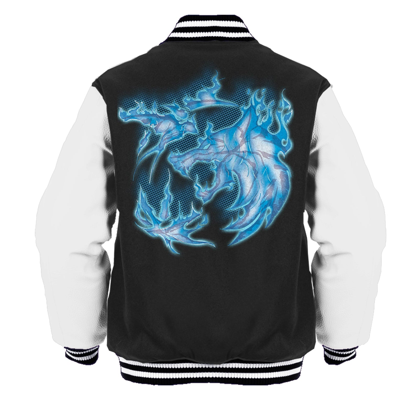 The Witcher Logo Blue Fire Ice Official Varsity Jacket