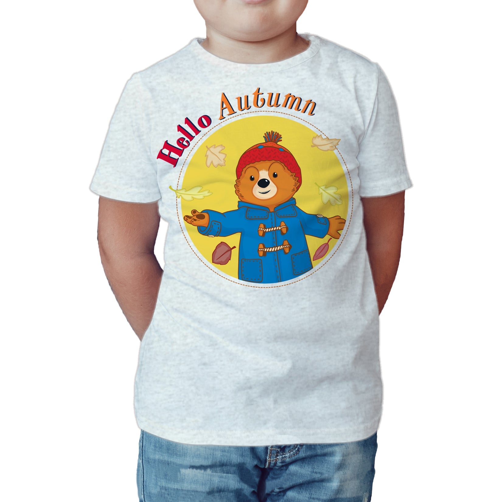 Paddington Bear Adventures Badge Hello Autumn Official Kid's T-shirt