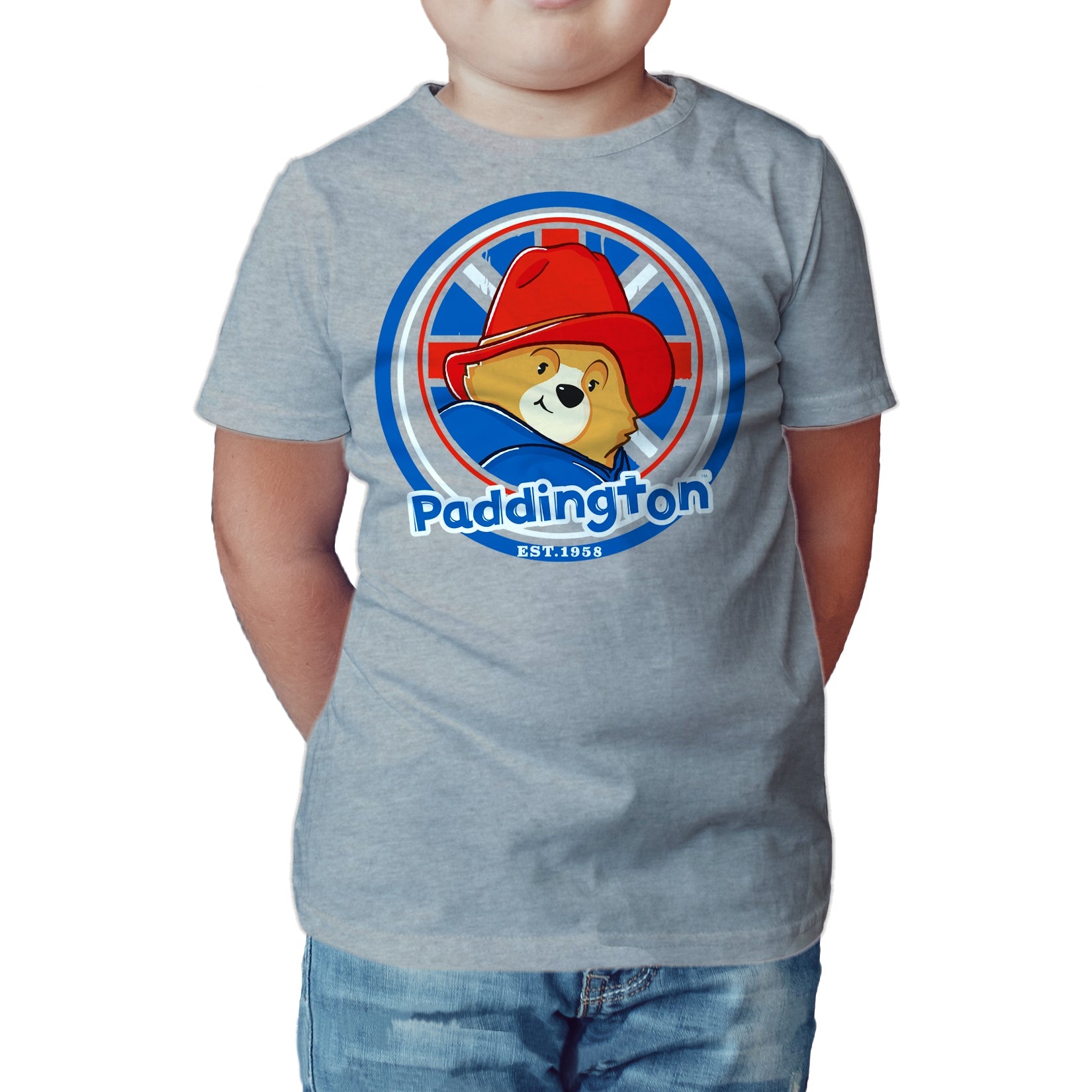Paddington Bear Collegiate Badge Logo Smile Official Kid's T-shirt