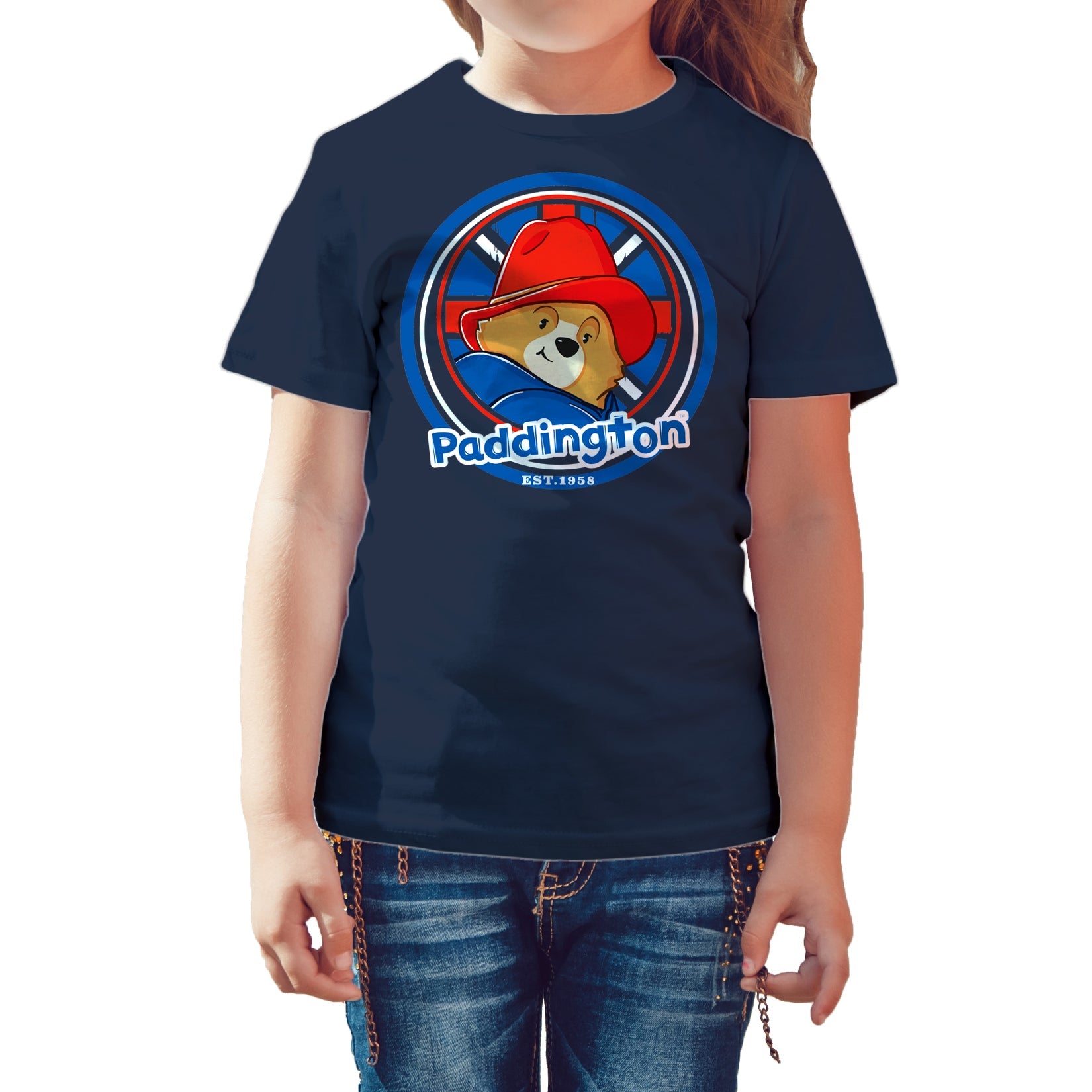 Paddington Bear Collegiate Badge Logo Smile Official Kid's T-shirt
